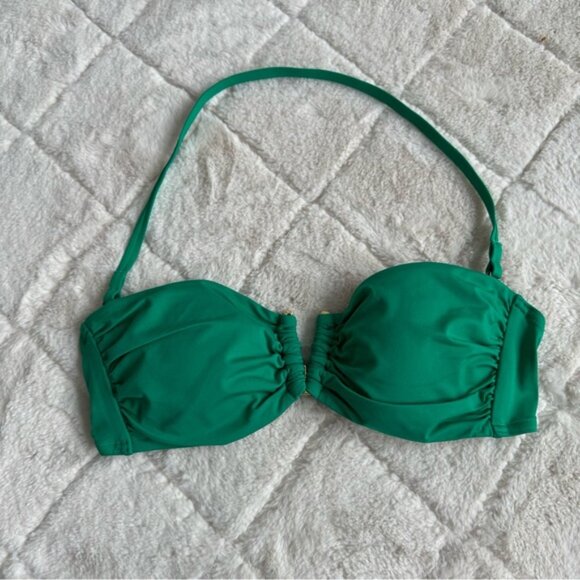 Victoria's Secret | Jewel Green Strapless Halter Bikini Top | Size Extra Small - Picture 2 of 10